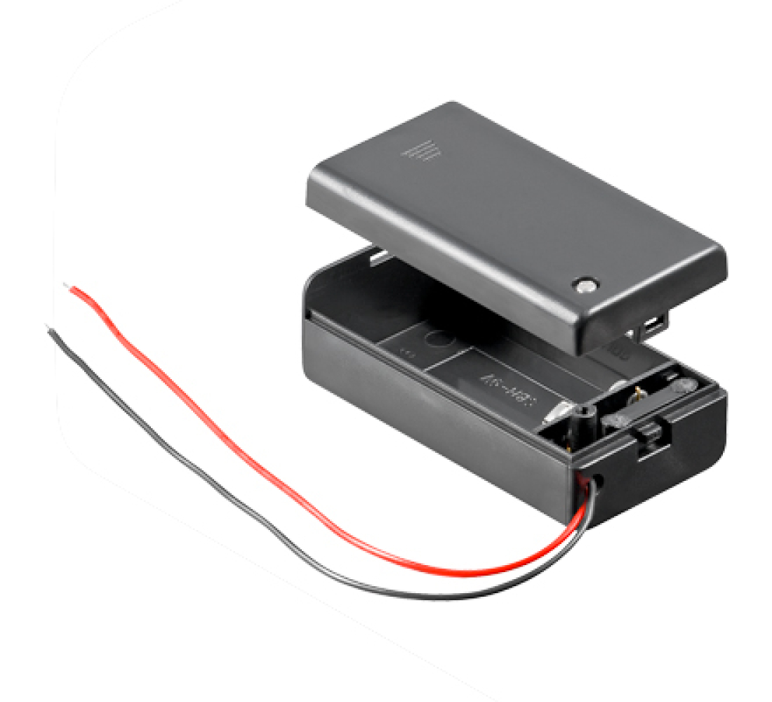 WT BS 48171 Batteriehalter 1 x 9 Volt Block im geschlossenen Gehäuse EZ005