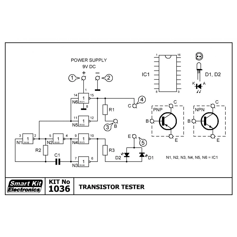 Transistor Tester B1036 Smart Kit Bausatz