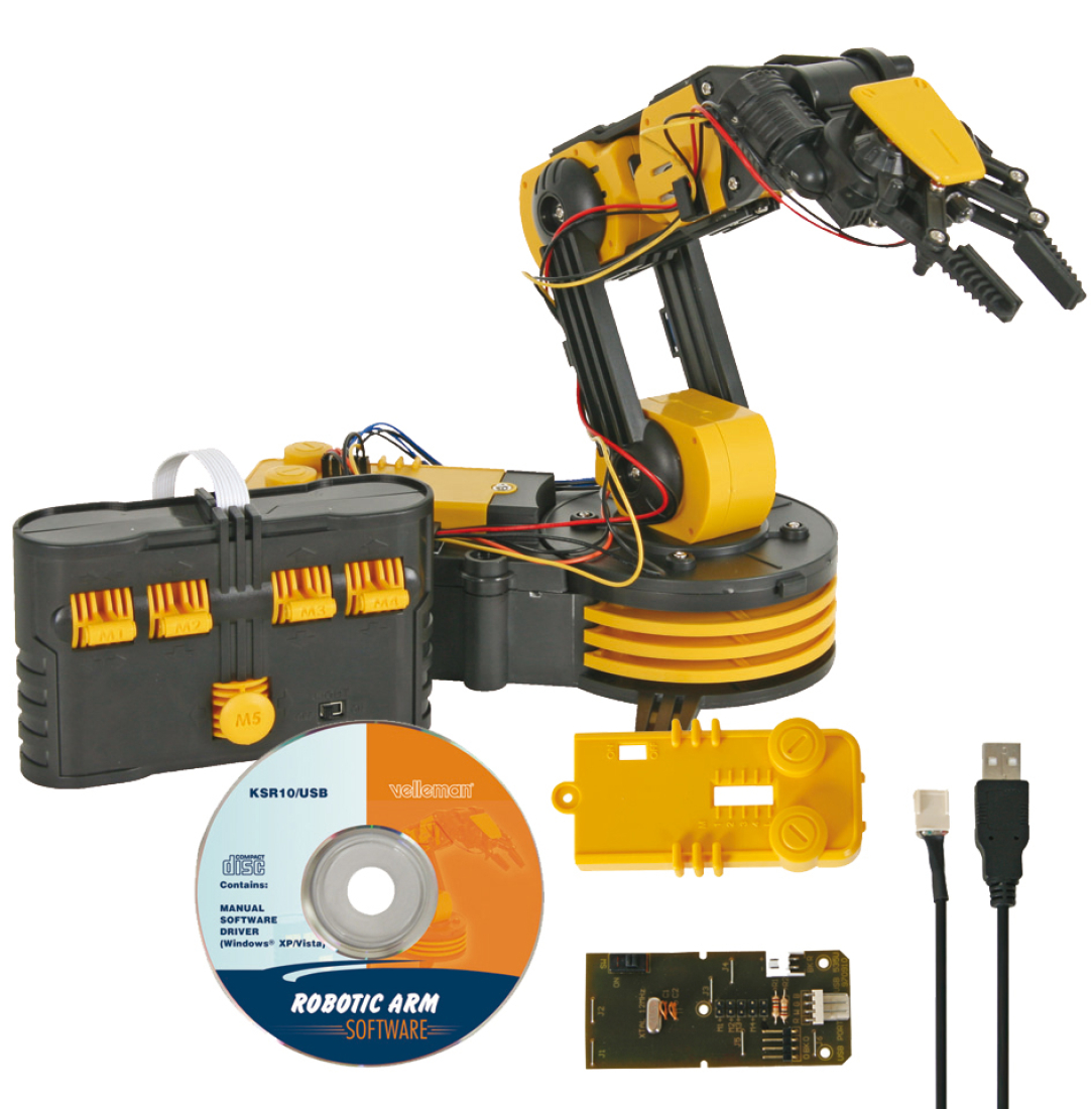 Velleman bausatz KSR10/USB/SET KSR10 SET Roboterarm KSR10 inkl USB Schnittstelle im SET Bausatz VKSR10+VKSR10USB Velleman bausatz KSR10/USB/SET KSR10 SET Roboterarm KSR10 inkl USB Schnittstelle im SET Bausatz VKSR10+VKSR10USB