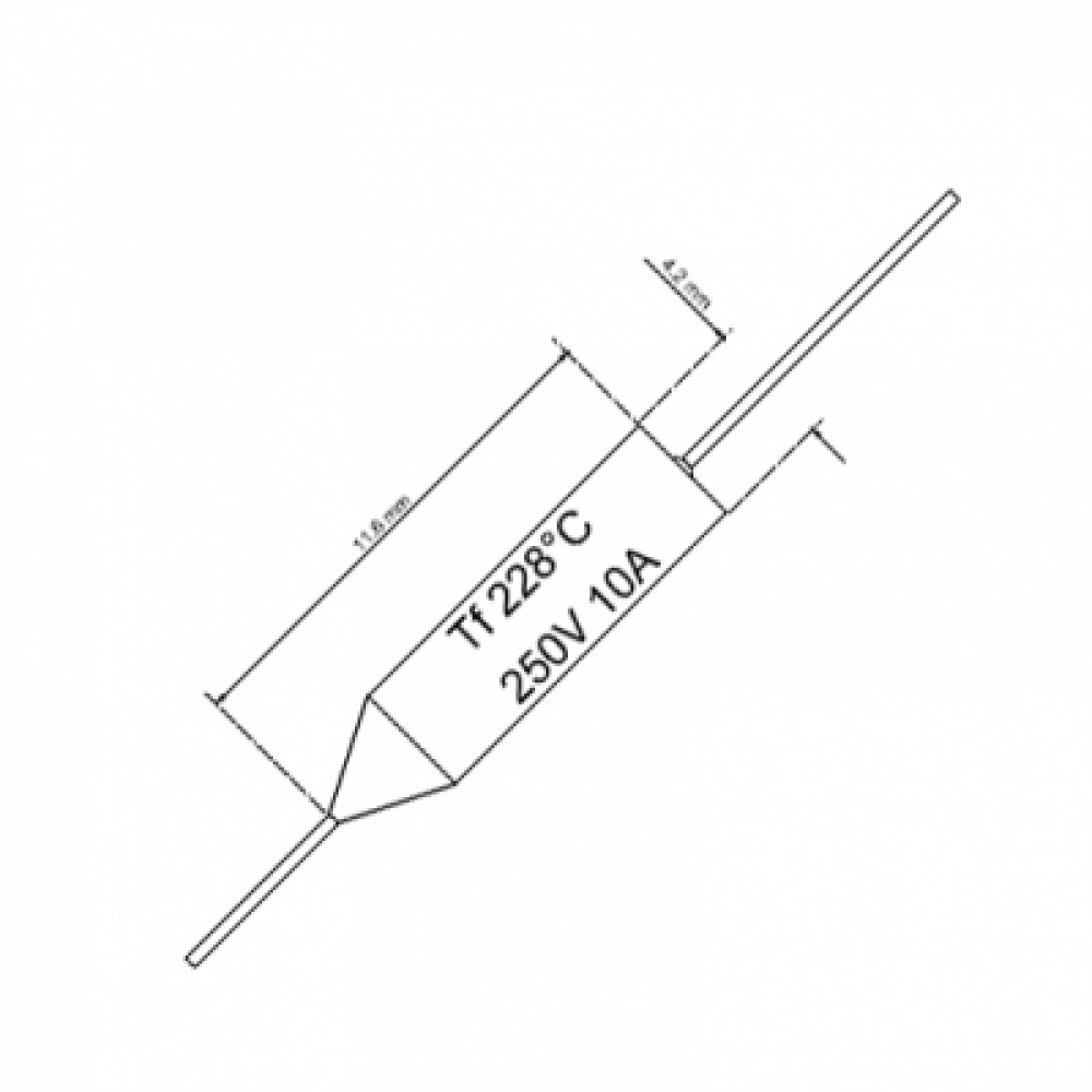 Temperatursicherung max 10A Abschalttemperatur 216° C TS 216-10A