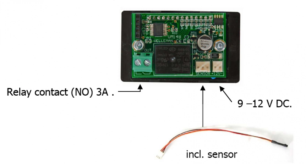 Thermoschalter Thermostatmodul Temperaturschalter 12V -18°C bis + 60°C VM148 Velleman Thermoschalter Thermostatmodul Temperaturschalter 12V -18°C bis + 60°C VM148 Velleman