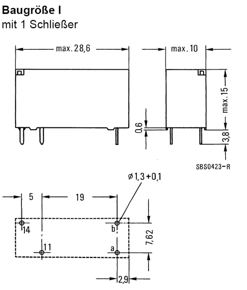 Schrack Relais 12V 8A Kunstoff Netzrelais V23061-A1005-A302 1x NO Schliesserkontakt