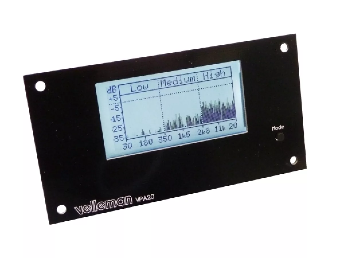 Velleman Elektronik Bausatz K8098 Velleman Audio Analysator LCD Panel Display K8098 VK8098