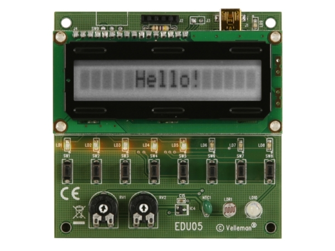 Velleman EDU05 USB Tutorial Lernpaket Experimentierset Velleman EDU05 VEDU05 Velleman EDU05 USB Tutorial Lernpaket Experimentierset Velleman EDU05 VEDU05