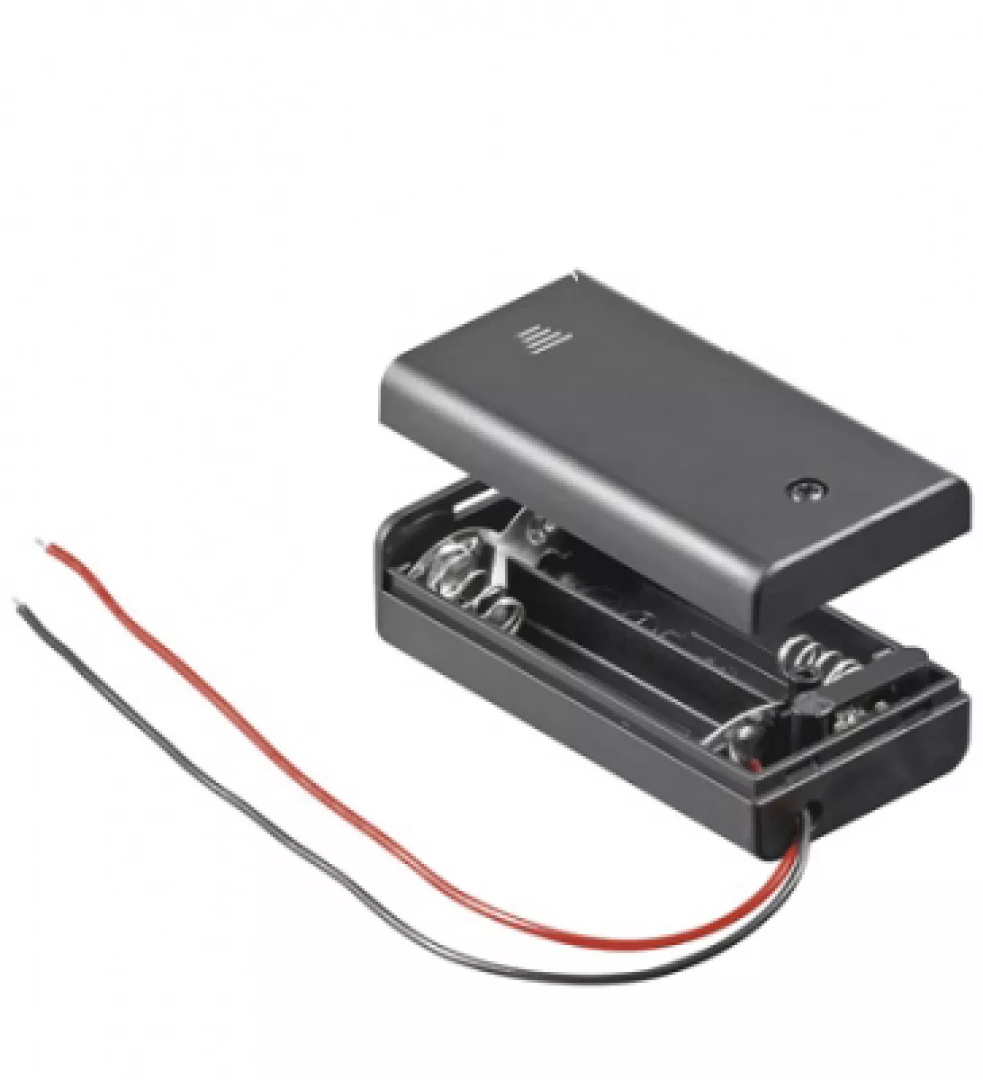Batteriehalter AAA Micro 2 x 1,5V mit 15cm Kabel rot schwarz Batteriefach 