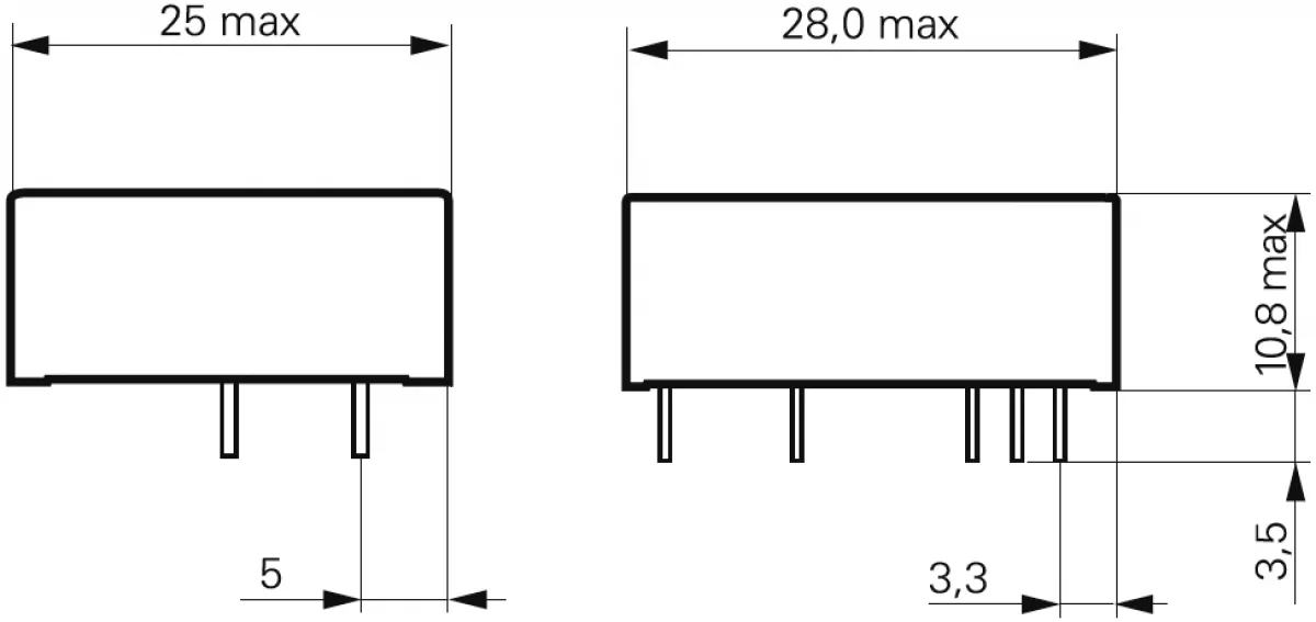 24V DC Relais V23057-A0006-A101 1x Wechselkontakt max 5A/250V AC