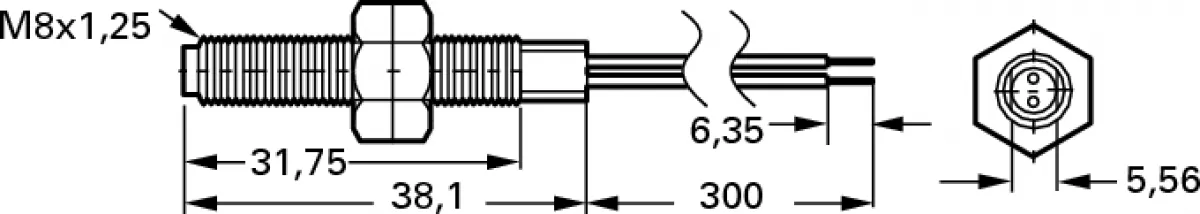 Magnetschalter Näherungsschalter M8 mit 1x UM Wechselkontakt