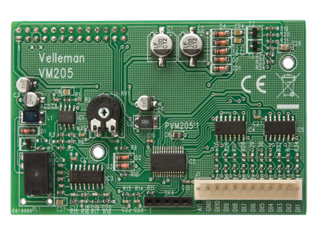 Oszilloscope & Logic Analyse Shield für Raspberry Pi VM205 Velleman