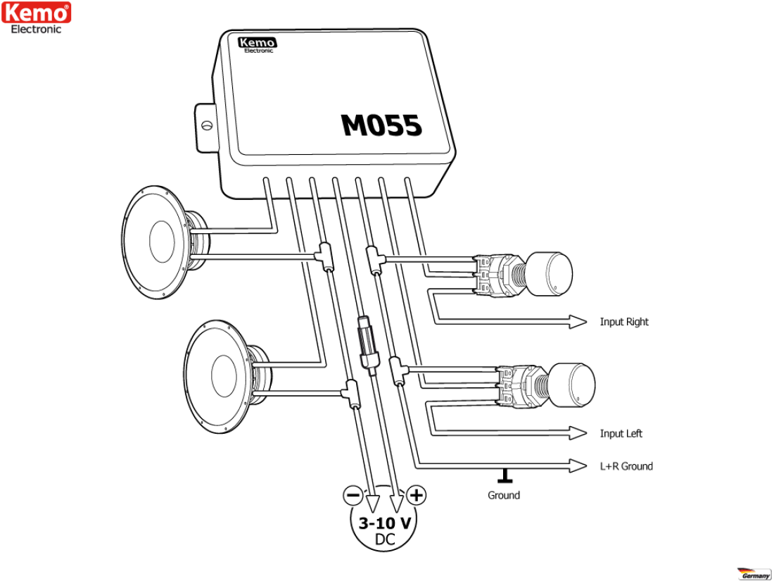 3 Watt Verstärker Modul Stereo M055 Kemo