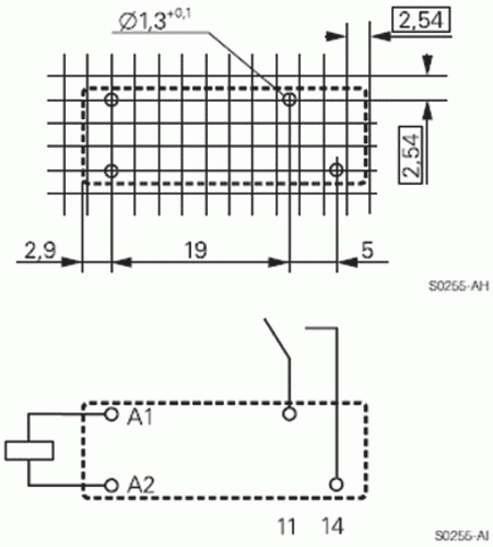 Schrack Relais 24V DC max 8A / 250V AC V23061-A1007-A502 1x Schliesserkontakt