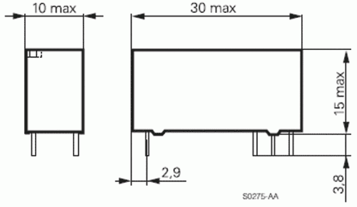 Schrack Relais 12V DC max 8A / 250V AC V23061-B1005-A501