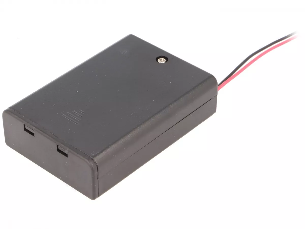 S692-2 Stück Batteriehalter 3x Mignon AA Batteriefach geschlossen mit Schalter 