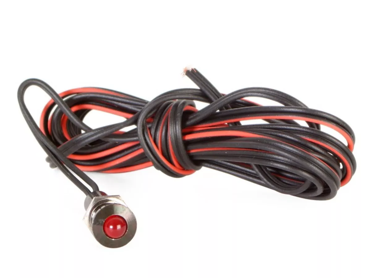 Velleman 821B Blinkende rote LED für 12V DC mit Fassung und Kabel D600