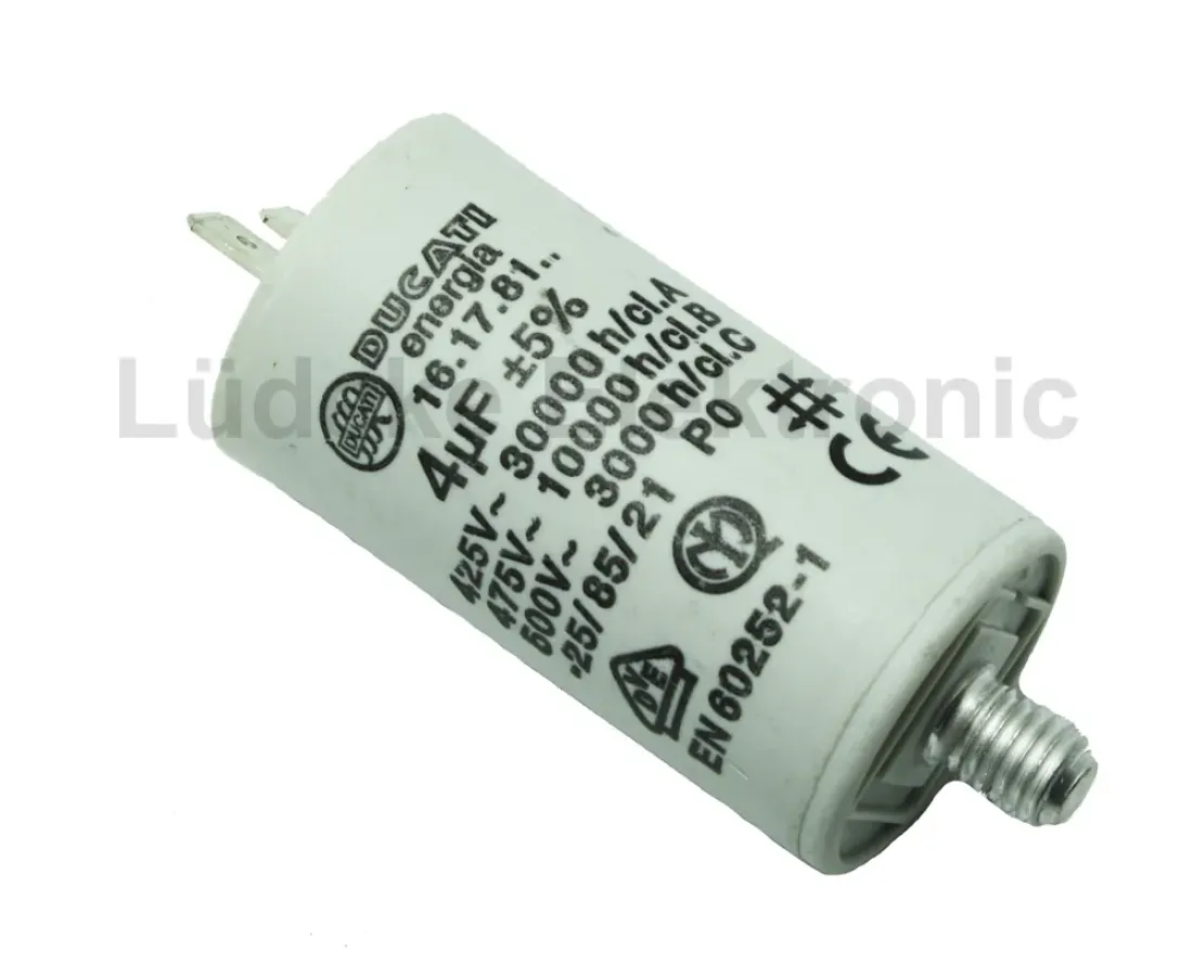 Ducati 4.16.17.81.KK MKP Kondensator Motor und Betriebskondensator 4,0uF 400V MKP003