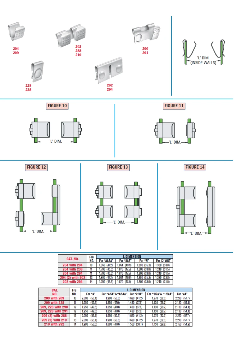 Batteriekontakt Federkontakt einfach für Mignon AA R6 und A R1 BK209 Keystone