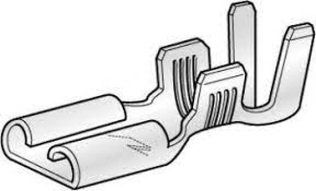 Flachsteckhülse 4,8mm 1,5mm² - 2,5mm² mit Rastnase für zb KFZ Relaissockel 1Stück