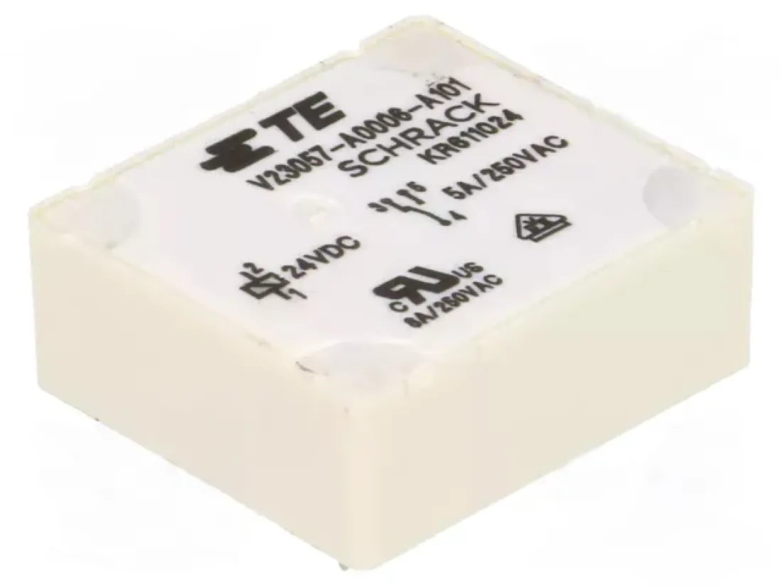 Schrack V23057-A0006-A101 24V DC Relais V23057-A0006-A101 1x Wechselkontakt max 5A/250V AC ER012