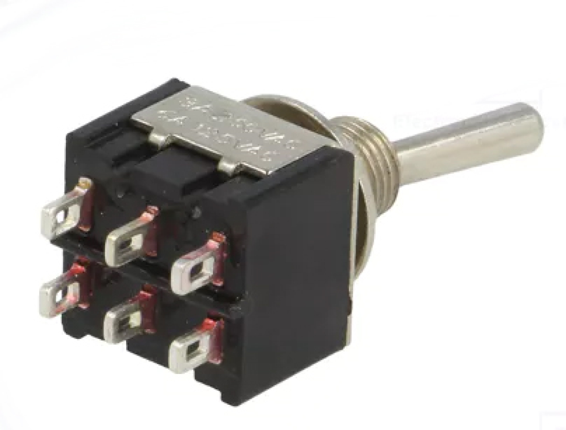 Miniatur Schalter Kipptaster EIN / EIN 6pol.