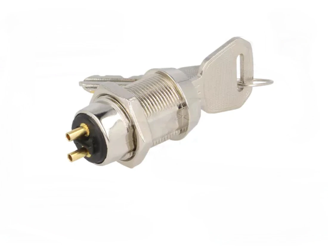 Schlüsselschalter Einbau 1-polig EIN / AUS max 125V~ 2A inkl 2 Schlüssel KS-34