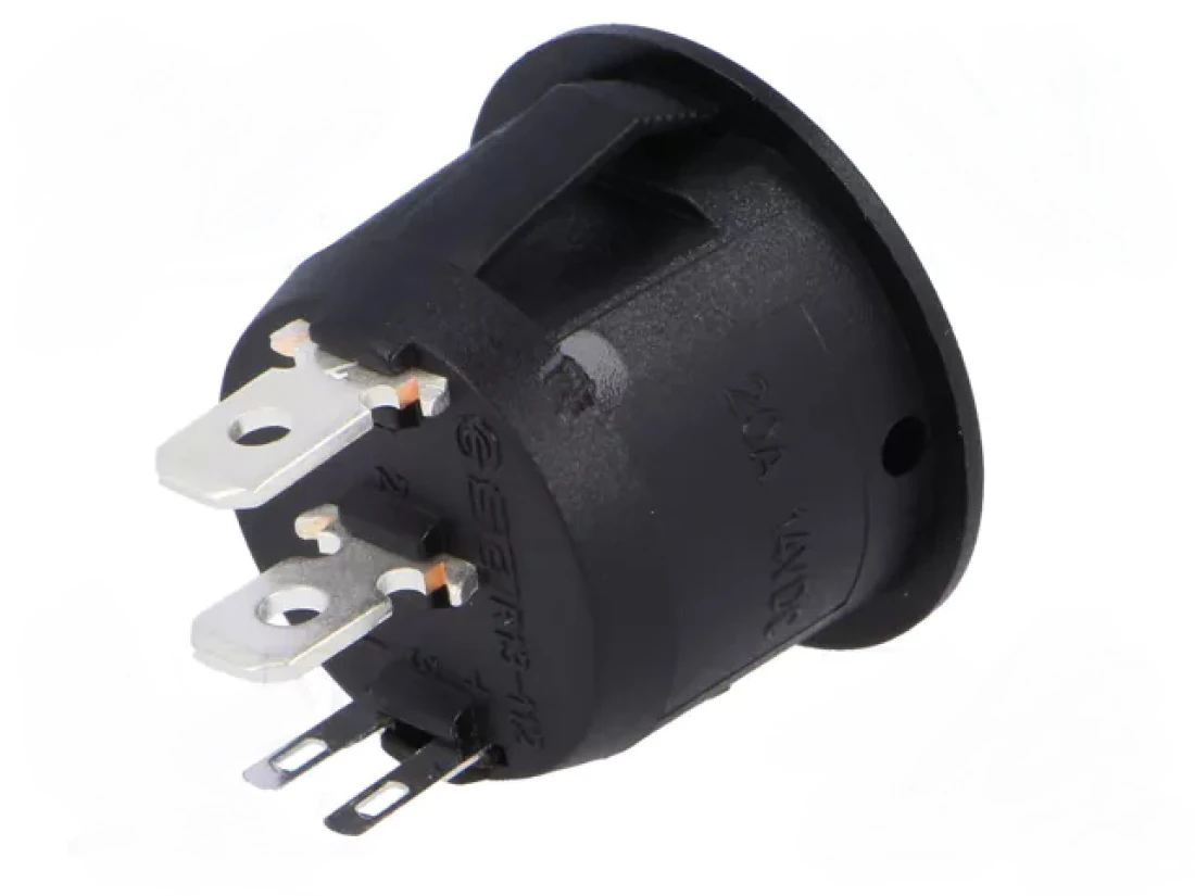 Wippentaster Taster rund mit Kontrolleuchte rot für 12V DC