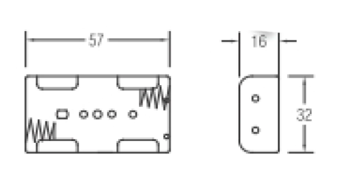 Batteriehalter Akkuhalter für 2 x Mignon AA Zelle mit Druckknopfanschluss 2xUM3R / BH-321-1B