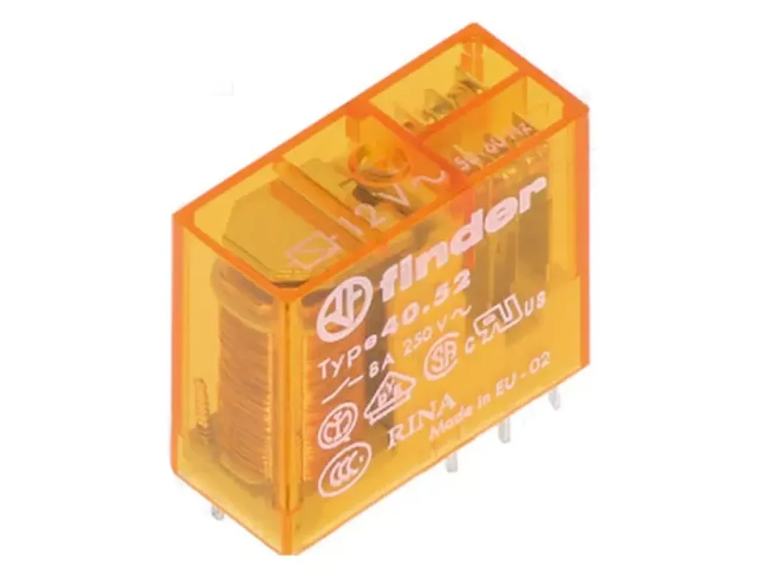 Finder Relais 12V AC Typ 40.52.8.012.0000 max 8A 2x UM Wechselkontakte