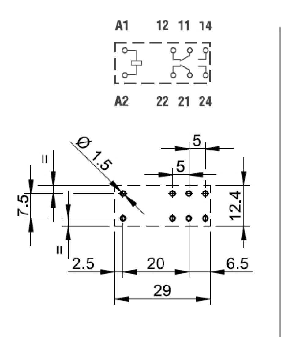 Finder Relais 12V AC Typ 40.52.8.012.0000 max 8A 2x UM Wechselkontakte