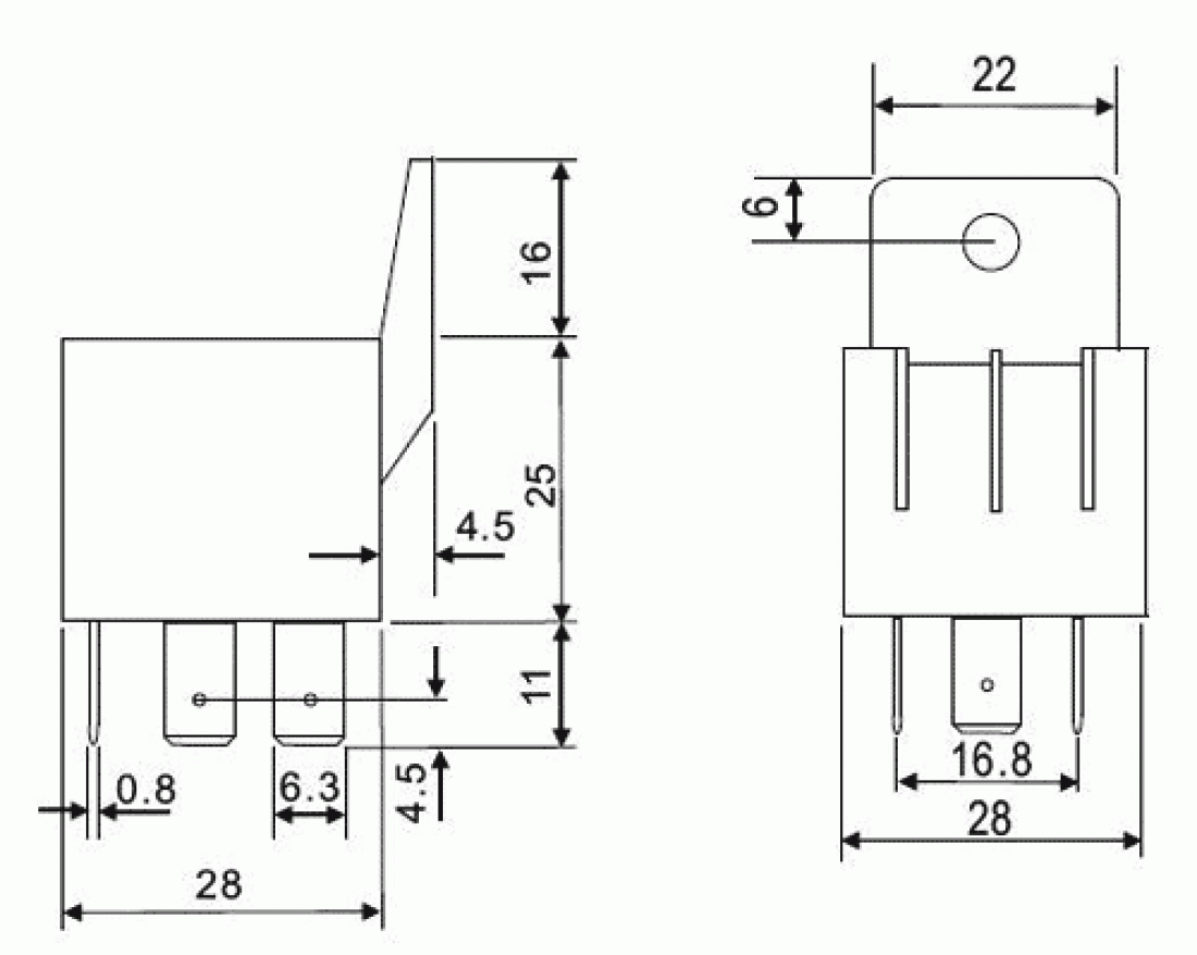 Lastrelais mit ATO Sicherung, Relais, Kfz-Relais, 12V / 30A, neu