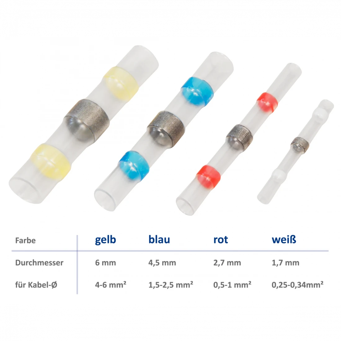 Lötverbinder & Schrumpfschlauch Sortiment 300-teilig in praktischer Sortimentsbox