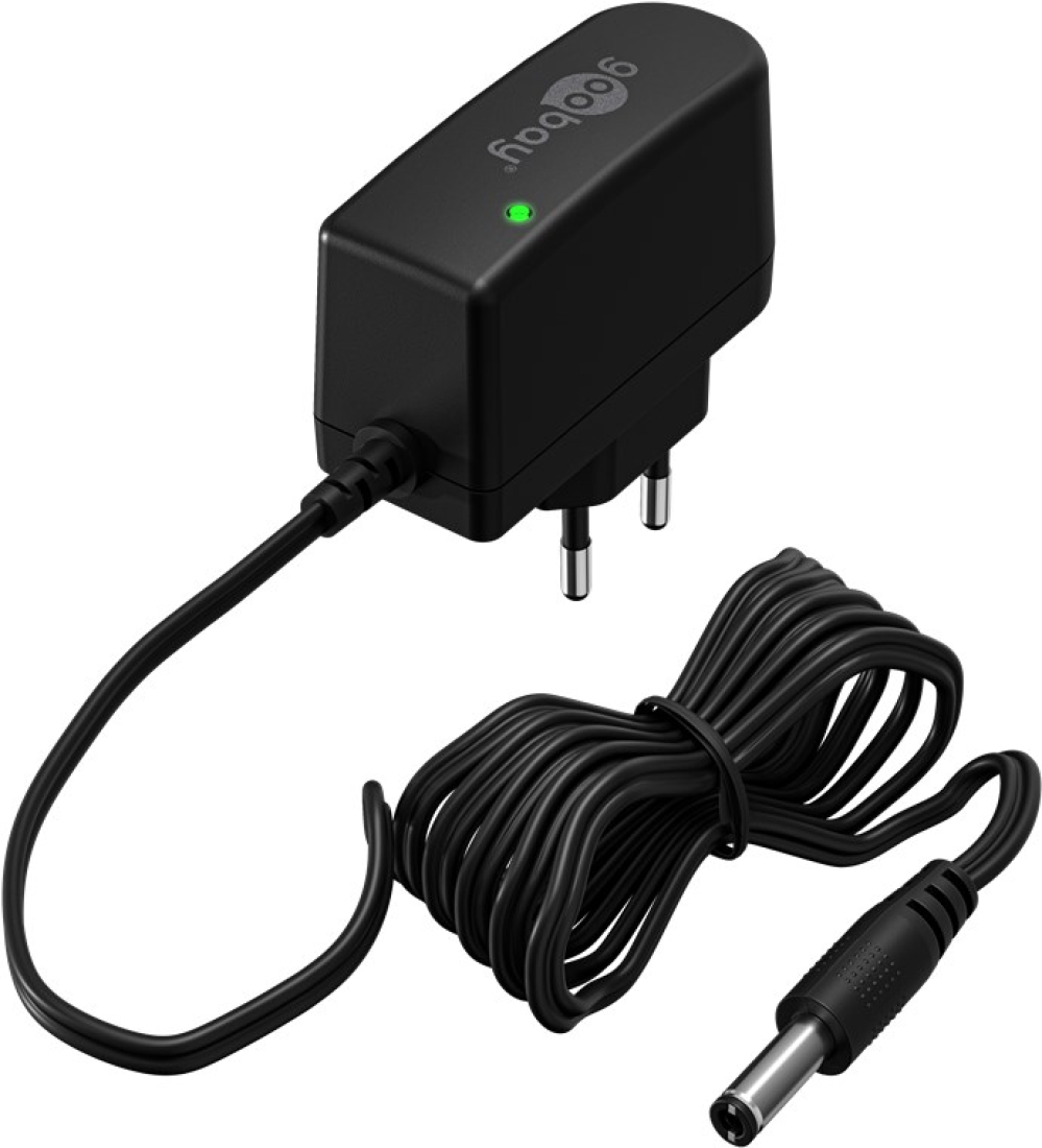 Steckernetzteil Steckernetzgerät 12V DC 1000mA 5,5 x 2,5mm schwarz
