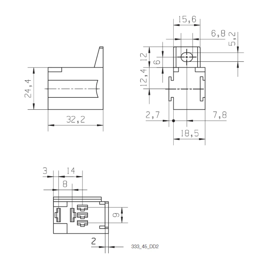 Anschlußsockel Relaissockel für 12V / 24V KFZ Steckrelais klein max 25A V23333-Z1001-B045
