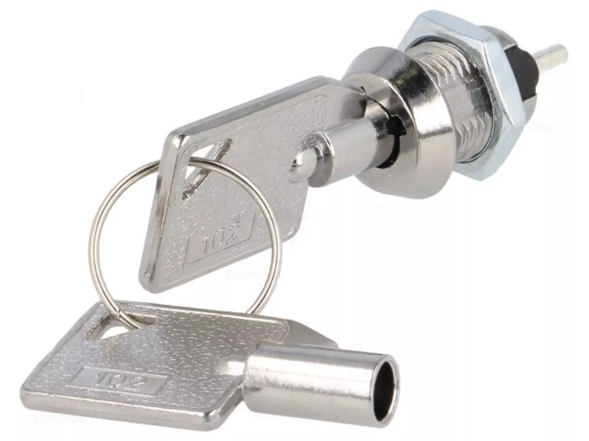 Schlüsselschalter Einbau max 250V/0,5A KS11 mit 2 Schlüssel