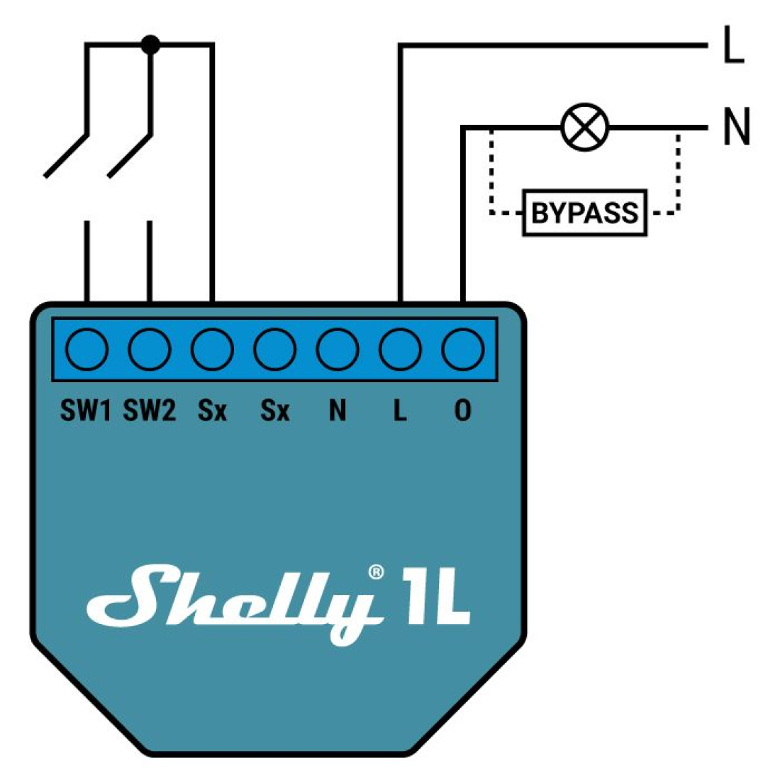Shelly® 1L Smart Wifi WLAN Funk Schalter Relais Schaltaktor max 4A benötigt kein N (Neutralleiter) Shelly® 1L Smart Wifi WLAN Funk Schalter Relais Schaltaktor max 4A benötigt kein N (Neutralleiter)