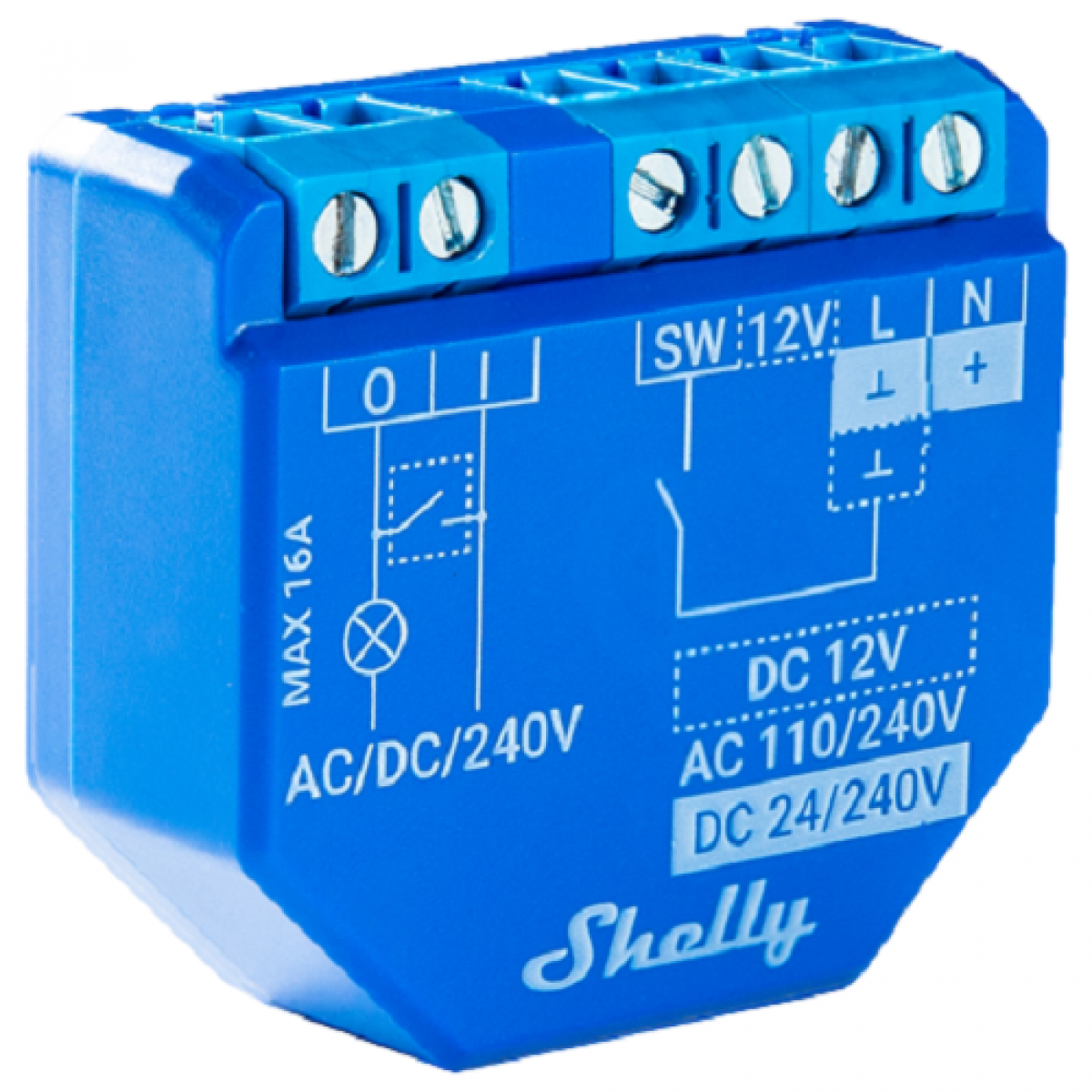 Shelly® Plus 1 One Smart Wifi WLAN Funk Schalter Relais Schaltaktor max 16A