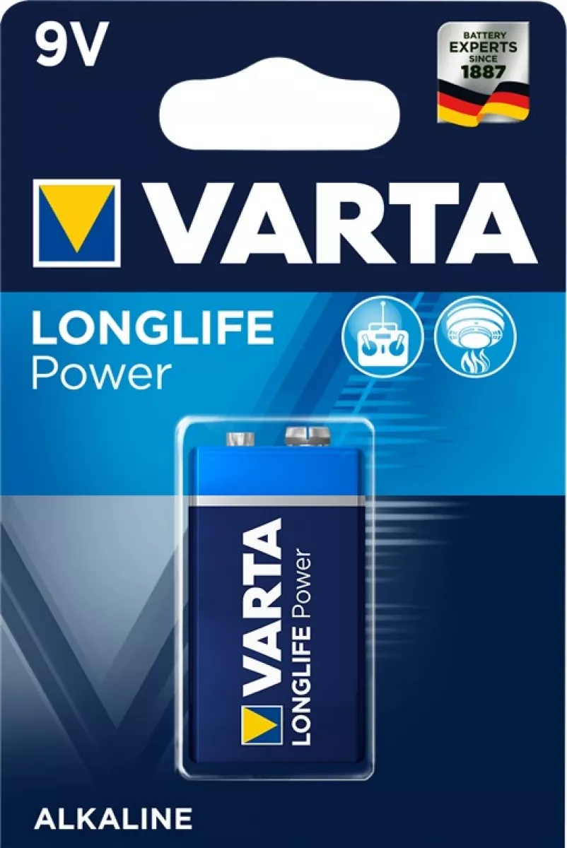 VARTA 4922 Varta Alkaline High Energy 9V Block 6LR61 1ér Pack 4922 H153