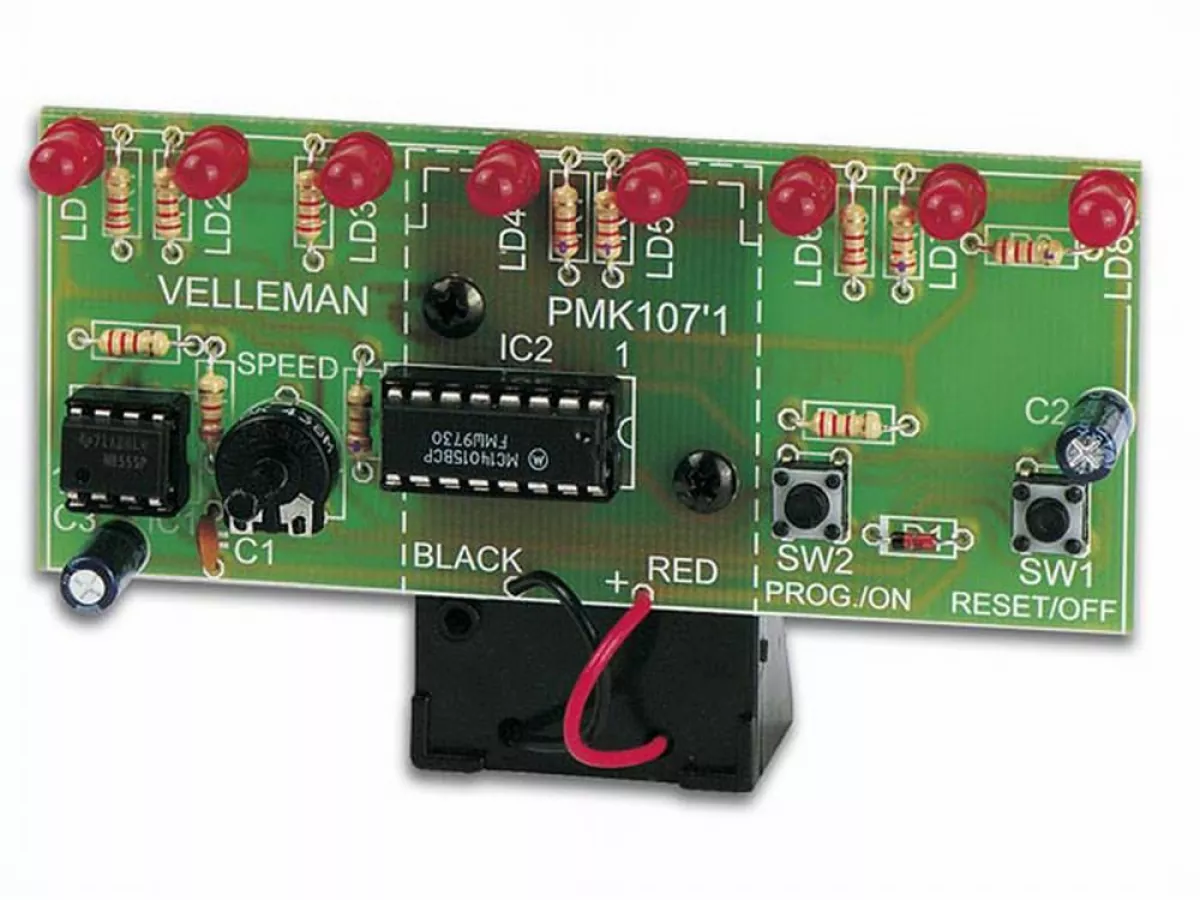 Velleman Elektronik Bausatz MK107 LED Lauflicht 9V MK107 VMK107