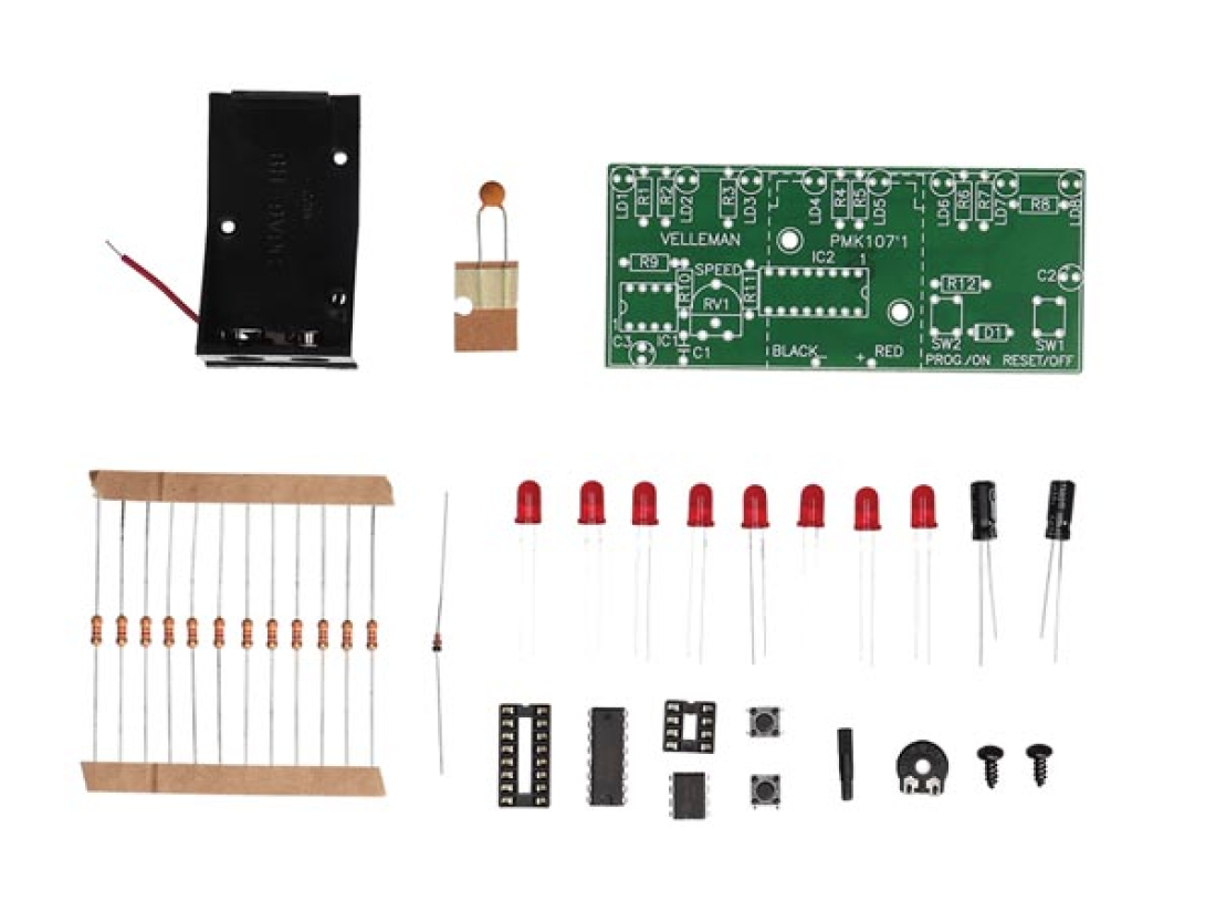 WHADDA WSL109 LED Lauflicht 9V MK107 Velleman Bausatz