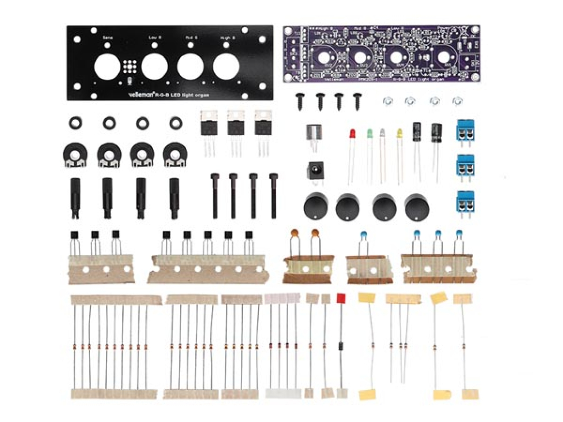 3-Kanal Lichtorgel 12-24V DC max 1,25A je Kanal für LED, RGB uvm Velleman WHADDA WSL209