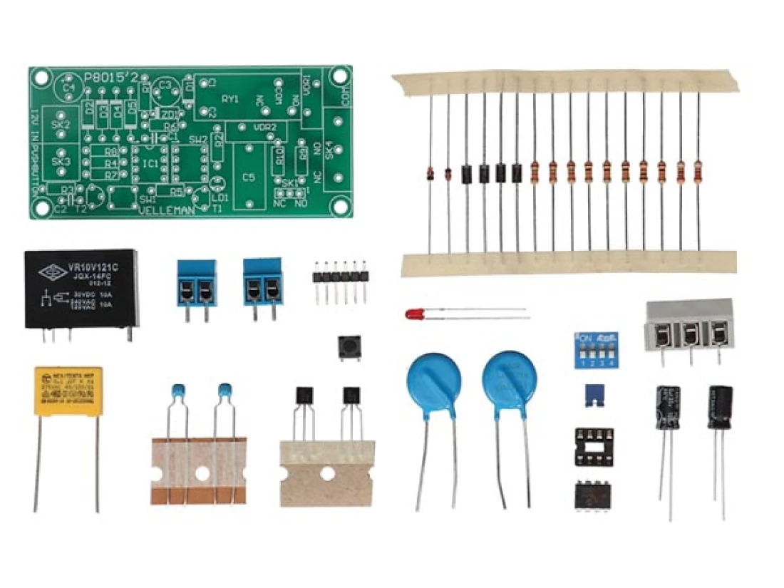 Multifunktions Relais Einschaltverzögerung Relaismodul 14 versch. Funktionen K8015 9V - 12V Velleman Bausatz WST8015 WHADDA