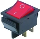 SiTr 202077 Wippenschalter mit rot beleuchteter Wippe 4pol 2x EIN / AUS ET019
