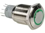 Drucktaster R1600G 0,5A/230V SPDT mit grüner Beleuchtung Velleman 