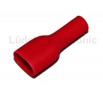 Flachsteckhülse 6,3mm Vollisoliert Rot bis max 1,5mm² 10 Stück