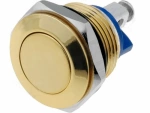 VS V16-10-G Drucktaster 16mm Vollmetal Messing/Gold farbig max 2A 48V ET240