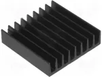 Kühlkörper Aluminium schwarz 19 x 19 x 4,8mm 22K/W