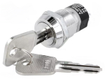 Schlüsselschalter 4-polig Ein / Aus Einbau 19mm max 230V 2A KS3 S286A-2